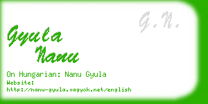 gyula nanu business card